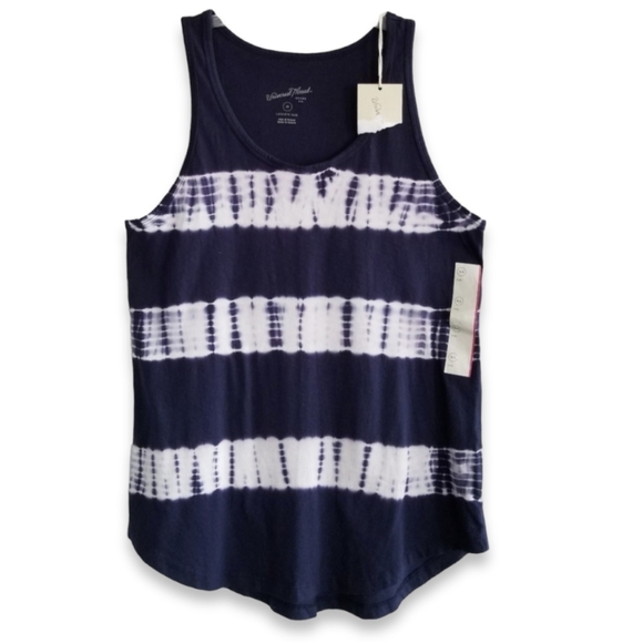Universal Thread Tie-dye Tank Top XS Navy Blue White NWT - Picture 1 of 7